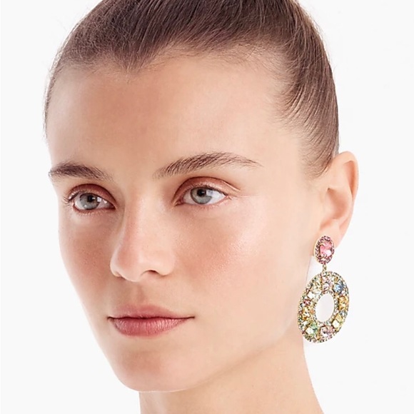 J. Crew Rainbow Crystal Cocktail Earrings - Picture 6 of 7